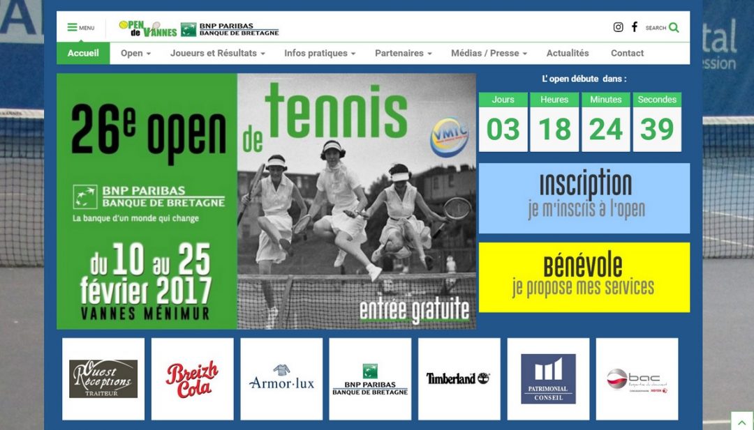 site internet de l'open de vannes de tennis